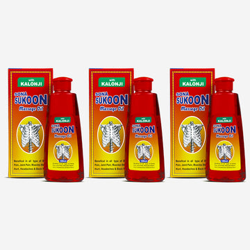 Sona Sukoon Massage Oil for Pain Relief - 100 ml (Pack of 3)